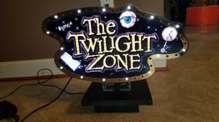 Twilight Zone Pinball Machine / Slot " Rare Lighted Topper "