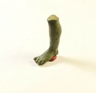 Ancient Roman Bronze Leg From Statue - Circa 100 - 300 Ad