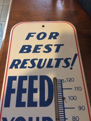 Vintage Ken L Ration dog food Pet farm Thermometer W/ Can & Dog GraphicsT 2