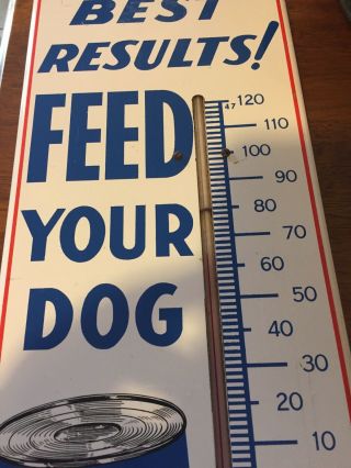 Vintage Ken L Ration dog food Pet farm Thermometer W/ Can & Dog GraphicsT 3