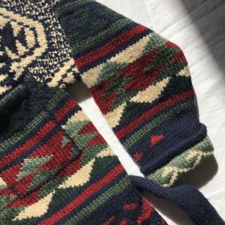 Polo Country Ralph Lauren Navajo Sweater RRL Cardigan Blanket Indian Sz medium 4