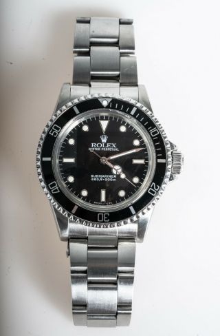 Vintage Rolex 5513 Rolex Submariner Ref 5513 Dive Wristwatch Gloss Dial 1980s