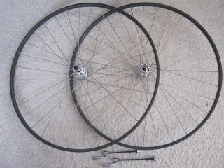 Campagnolo C - Record / Nisi,  32h,  5 - 7 - Speed Vintage Tubular Wheel Set.
