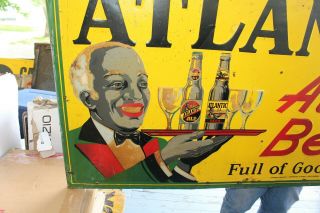 Rare Large Vintage 1930 ' s Atlantic Beer Black Americana 56 