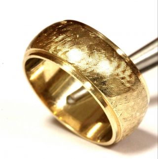 14k yellow gold florentine finish womens wedding band 7.  1g estate vintage ladies 6