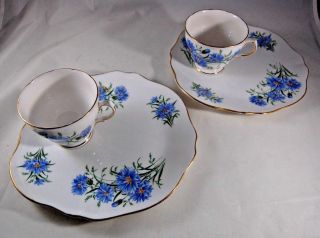 Royal Vale Tea Cup And Saucer Luncheon Plate Style Set Of Two