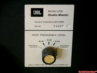 RARE James B.  Lansing JBL L200 L - 200 Studio Master Speakers LE15B LE85 LX16 3