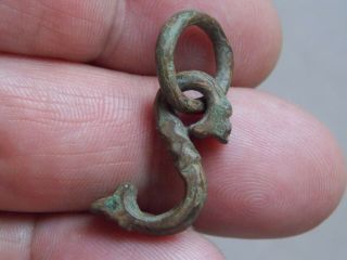 Rare Viking Pendant With Dragon Heads Metal Detecting Detector Finds