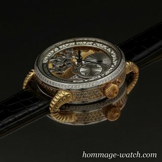 VACHERON CONSTANTIN movem SWISS Skeleton Hand Engrav Swarovski Jewels Rare Watch 12