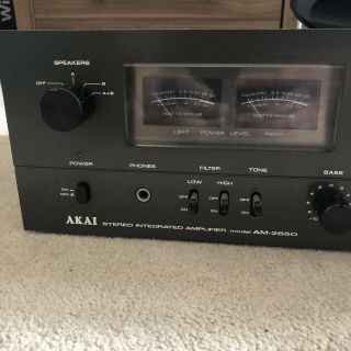 AKAI AM - 2650 Stereo Integrated Amplifier VU Meters,  Vintage Audiophile - AM2650 2