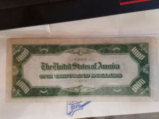 1934 $1000 One Thousand Dollar Bill Rare Chicago Currency Note 2