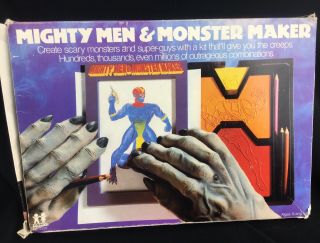 Vintage Mighty Men & Monster Maker Set Drawing Art Toy Tomy 1979