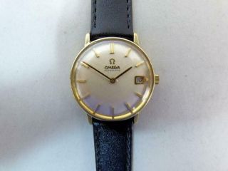 Gents Vintage Omega Gold Plated Automatic Date Adjust Wristwatch C.  1965