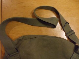 U.  S.  Army Light Weight Service Mask canvas carry bag WW2 era gently 5