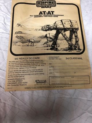 Vintage Star Wars AT - AT Walker 100 and Complete w/Box and Instructions. 11