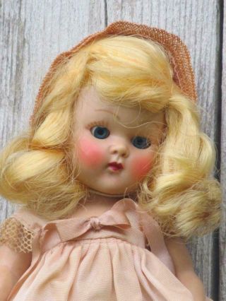 Vintage 1950s Near Vogue Ginny Doll,  All Mistress Mary With Tag