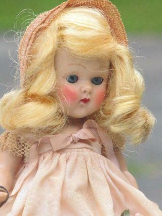 Vintage 1950s Near Vogue Ginny Doll,  All Mistress Mary with Tag 4