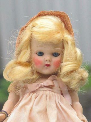 Vintage 1950s Near Vogue Ginny Doll,  All Mistress Mary with Tag 6