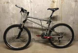 Ibis Bow Ti Titanium Full Suspension Vintage Mountain Bike,  Medium 9