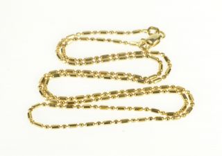 14k 1.  5mm Ball Bar Link Statement Chain Necklace 18 " Yellow Gold 56