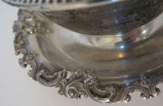 WALLACE GRAND BAROQUE STERLING SILVER SAUCE BOWL w UNDERPLATE 3
