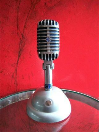 Vintage 1958 Shure 55 S Dynamic Cardioid Microphone Old Elvis W Shure S - 36 Stand