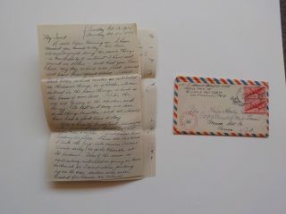 Wwii Letter 1944 Bombing Roi 25 Men Killed Wounded Navy Lieutenant Ww Ii Vtg Ww2