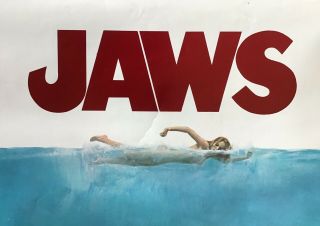 Jaws (1975) Vintage 40x60 Heavy Stock Rare Movie Poster Spielberg 2