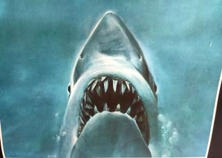 Jaws (1975) Vintage 40x60 Heavy Stock Rare Movie Poster Spielberg 3