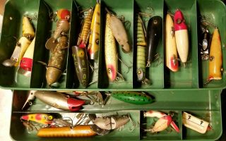 Vintage Sport King Tackle Box - Full of Old Fishing Lures. 2