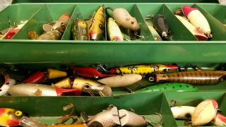 Vintage Sport King Tackle Box - Full of Old Fishing Lures. 4