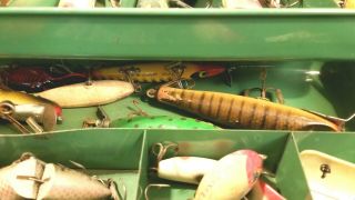 Vintage Sport King Tackle Box - Full of Old Fishing Lures. 5