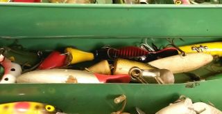 Vintage Sport King Tackle Box - Full of Old Fishing Lures. 6