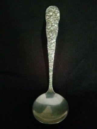 Kirk Stieff Chrysanthemum,  Antique Sterling Silver Sauce Ladle Circa 1904 2
