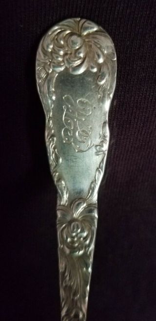 Kirk Stieff Chrysanthemum,  Antique Sterling Silver Sauce Ladle Circa 1904 3
