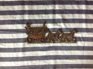 Vintage Cast Iron Stagecoach Wall Plaque