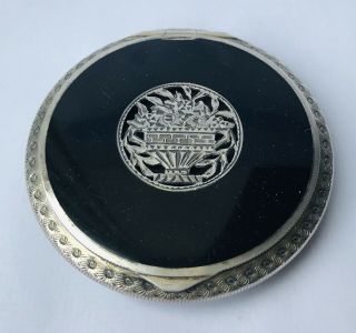 Lovely Austrian Solid Silver Enamel Compact,  Vienna C1900