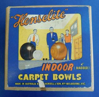 Rare & Unusual Full Size Indoor Carpet Bowls Henselite Melbourne
