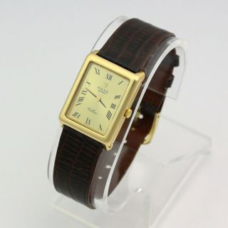 Vintage 1980 ' s 18K Yellow Gold Rolex Cellini Ref.  4103 Wristwatch 2