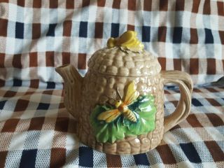Vintage Miniature Bee Hive Tea Pot Pitcher Creamer Made In Japan