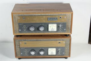 Vintage Roberts 820 Left And Right Tube Amplifiers Custom Boxes