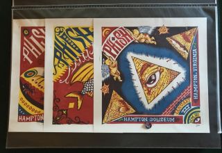 Jim Pollock Hampton 03 Set Of 3 Phish Print Posters Signed L/e Of Only 750 Rare