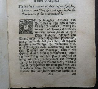 Rare HUMBLE PETITION & ADVICE PROTECTOR 1657 CROMWELL Commonwealth POWER OATH 4
