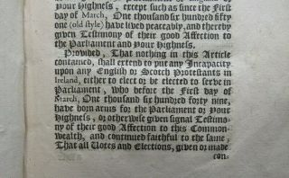 Rare HUMBLE PETITION & ADVICE PROTECTOR 1657 CROMWELL Commonwealth POWER OATH 6