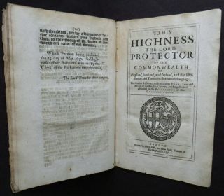 Rare HUMBLE PETITION & ADVICE PROTECTOR 1657 CROMWELL Commonwealth POWER OATH 7