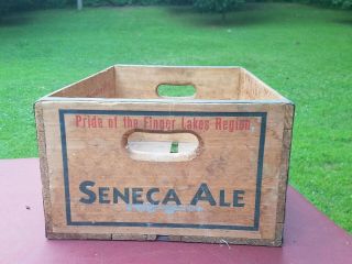 Vintage 1930s seneca ale beer crate chief redjacket watkins glen york RARE 6