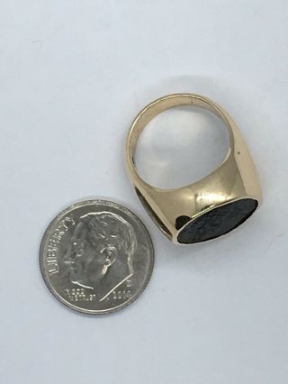 14k Gold Ring With Antique Coin