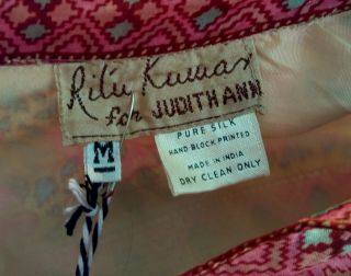 Rilu Kuwan for Judith Ann Vintage Sheer Indian Silk Dress 1970s Rare 3