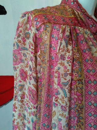 Rilu Kuwan for Judith Ann Vintage Sheer Indian Silk Dress 1970s Rare 5