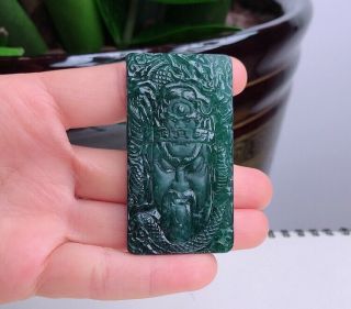 100 Natural Jade A Goods Hand - Carved Guan Yu Guan Gong Yu Pei 019